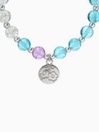 Браслет из бусин «Радость. Монетка», d=7 см, белый, голубой - Фото 2