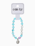 Браслет из бусин «Радость. Монетка», d=7 см, белый, голубой - Фото 4