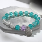 Браслет «Радость» монетка, цвет бело-голубой, d=7 - Фото 3