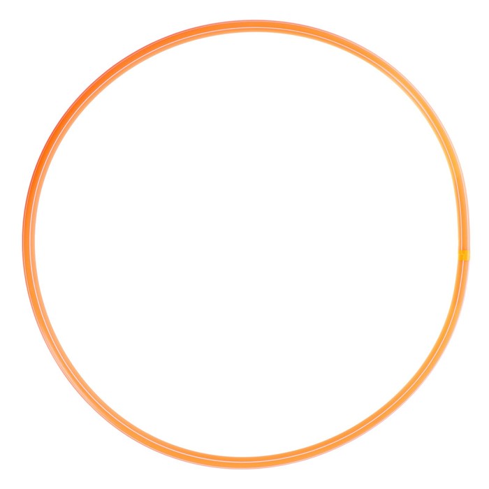Обруч флуоресцентный d=60, цвет оранжевый - Фото 1