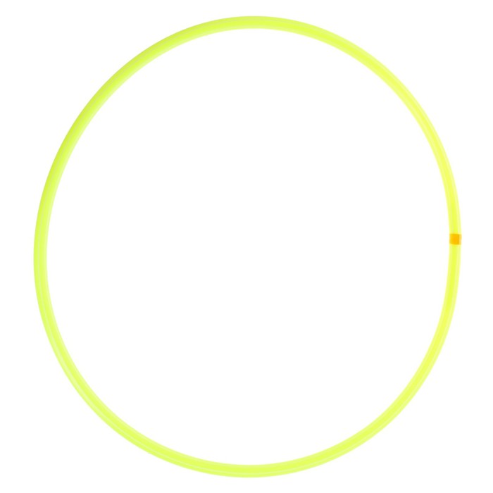 Обруч флуоресцентный d=60, цвет лимонный - Фото 1