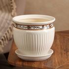 Горшок для цветов "Антика", белый, сакура, керамика, 2.8 л - Фото 1