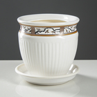 Горшок для цветов "Антика", белый, керамика, 1 л - Фото 2