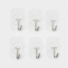 Крючки самоклеящиеся Доляна «Классика», 6 шт., прозрачные - Фото 7