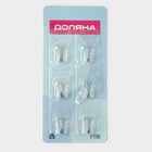 Крючки самоклеящиеся Доляна «Классика», 6 шт., прозрачные - Фото 8