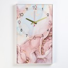 Часы-картина настенные, интерьерные "Розовый мрамор", плавный ход, 57 х 35 х 4 см - фото 318717603
