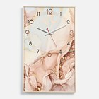 Часы-картина настенные, интерьерные "Розовый мрамор", плавный ход, 57 х 35 х 4 см - Фото 6
