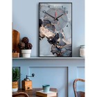 Часы-картина настенные, интерьерные "Черный мрамор", плавный ход, 57 х 35 х 4 см - фото 9263969