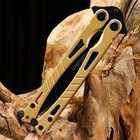 Нож-бабочка "Шершень" желтый, сталь - 420, рукоять - сталь, 21 см - Фото 2