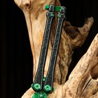 Нож-бабочка "Богомол" зеленый, сталь - 440, рукоять - сталь, 20 см - Фото 5