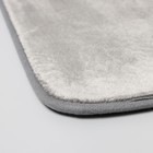 Коврик для ванной с эффектом памяти SAVANNA Memory foam, 50×80 см, цвет серый - фото 8602762