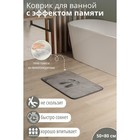 Коврик для дома SAVANNA Memory foam, 50×80 см, серый - Фото 1