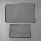 Набор ковриков для ванной и туалета с эффектом памяти SAVANNA Memory foam, 2 шт, 60×90 см, 40×60 см, цвет серый - Фото 6