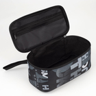 Косметичка на молнии, цвет чёрный/серый - фото 23307401