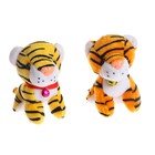 Новогодняя мягкая игрушка «Тигрёнок с колокольчиком с книжкой и раскрасками», на новый год. МИКС - фото 24362870