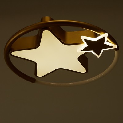 Люстра с ПДУ 2222/1 LED 110Вт диммер золото 48х48х7 см BayerLux