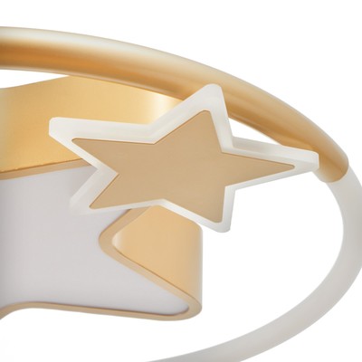 Люстра с ПДУ 2222/1 LED 110Вт диммер золото 48х48х7 см BayerLux