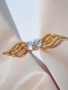 Зажим для кардигана «Волны», белый в золоте - Фото 7