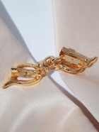 Зажим для кардигана «Волны», белый в золоте - Фото 8