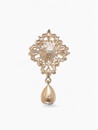 Брошь «Императрица» гамма, бело-голубая в золоте - Фото 2