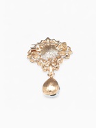 Брошь «Императрица» гамма, бело-голубая в золоте - Фото 3