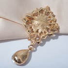 Брошь «Императрица» гамма, цвет бело-розовый в золоте - Фото 2