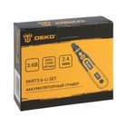 Гравер аккумуляторный DEKO DKRT3.6-Li SET, 3.6 В, 24 аксессуара, цанги 1.6/2,4 мм, кейс - фото 9536933