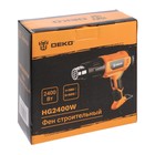 Фен технический DEKO HG2400W, 2400 Вт, 300/500 л/мин, 380/600 °С, 4 насадки 7532462 - фото 15971566