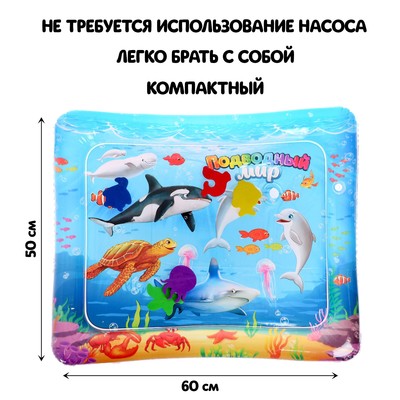 Акваковрик развивающий «Подводный мир», 60×50 см