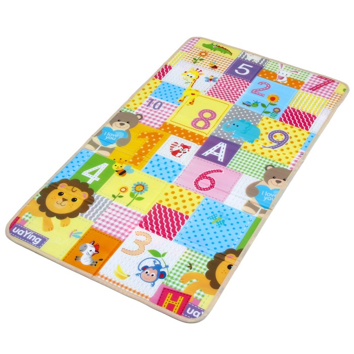 Коврик складной с рисунком «Яркие цифры», двусторонний, размер 180х100 см 52074