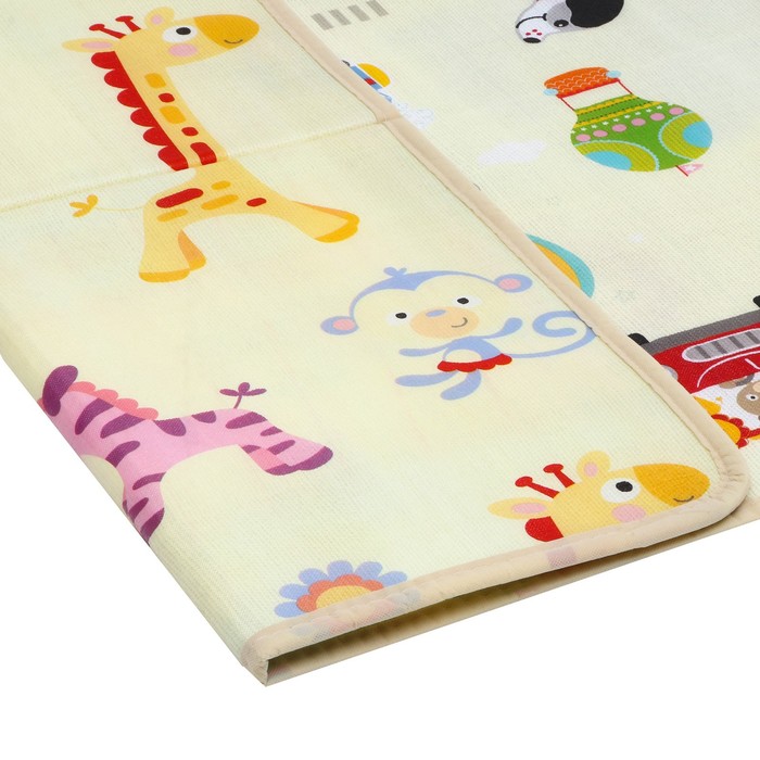 Игровой коврик для детей складной «Мои друзья», двусторонний, размер 180х100 см, Крошка Я - фото 1908802624