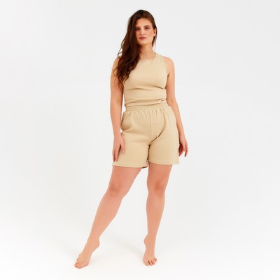 Шорты пижамные женские MINAKU: Home collection цвет бежевый, р-р 52