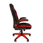 Игровое кресло "Chairman game" 19 ткань черный/красный - Фото 3