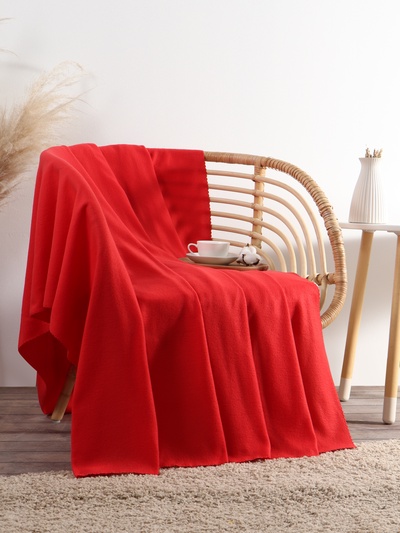 Плед флисовый «Экономь и Я», 150×200 см, 160 г/м², красный