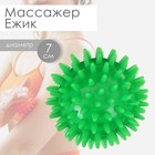 Массажёр ONLYTOP «Ёжик», d=7 см, 41 г, зелёный 6884643 - фото 9484693