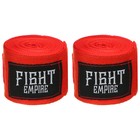 Бинт боксёрский FIGHT EMPIRE 3 м, цвет красный - фото 2673812