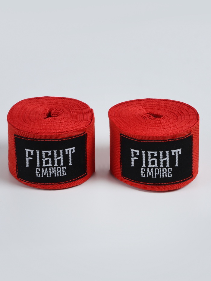 Бинты боксёрские FIGHT EMPIRE, 3 м, красные - Фото 1