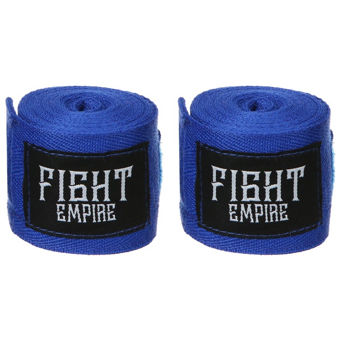 Бинт боксёрский FIGHT EMPIRE 3 м, цвет синий - Фото 1