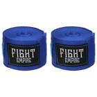 Бинт боксёрский FIGHT EMPIRE 4 м, цвет синий - фото 8001935