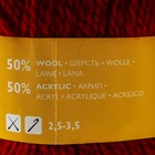 Пряжа Lana (Лана) 50% шерсть, 50% акрил 200м/50гр георгин (215) - Фото 4