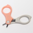 Набор маникюрный детский «Обезьянка»: ножницы, щипчики, пилочка, пинцет, цвет розовый - фото 42737852