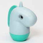 Набор маникюрный детский «Единорог»: ножницы, щипчики, пилочка, пинцет, цвет бирюзовый - фото 24699828