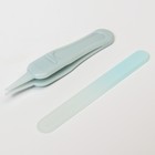 Набор маникюрный детский «Единорог»: ножницы, щипчики, пилочка, пинцет, цвет бирюзовый - фото 24699831