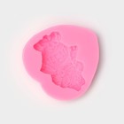Молд для заливки «Куколка», силикон, 6.5×6.8×1.3 см, розовый - Фото 2