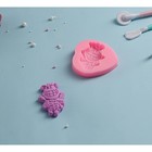 Молд для заливки «Куколка», силикон, 6.5×6.8×1.3 см, розовый - Фото 7