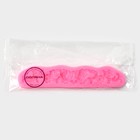 Молд Доляна «Цветочная композиция», силикон, 16,7×3,5×1 см, цвет розовый - фото 4339848