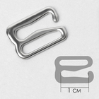 Набор для бретелей металлический: крючки, кольца, регуляторы, 10 мм, цвет серебряный - Фото 3