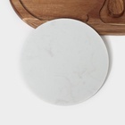 Набор для подачи сыра «Мрамор», 2 ножа, доска, 24.5×16×1.5 см, акация - Фото 5