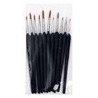 Набор кистей для рисования, нейлон, 11 штук: № 00000, 000, 00, 0, 1, 2, 3, 4, 5, 6, 7, Calligrata, круглые, деревянная ручка, международный размер - Фото 7