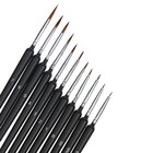 Набор кистей для рисования, нейлон, 11 штук: № 00000, 000, 00, 0, 1, 2, 3, 4, 5, 6, 7, Calligrata, круглые, деревянная ручка, международный размер - фото 64149762